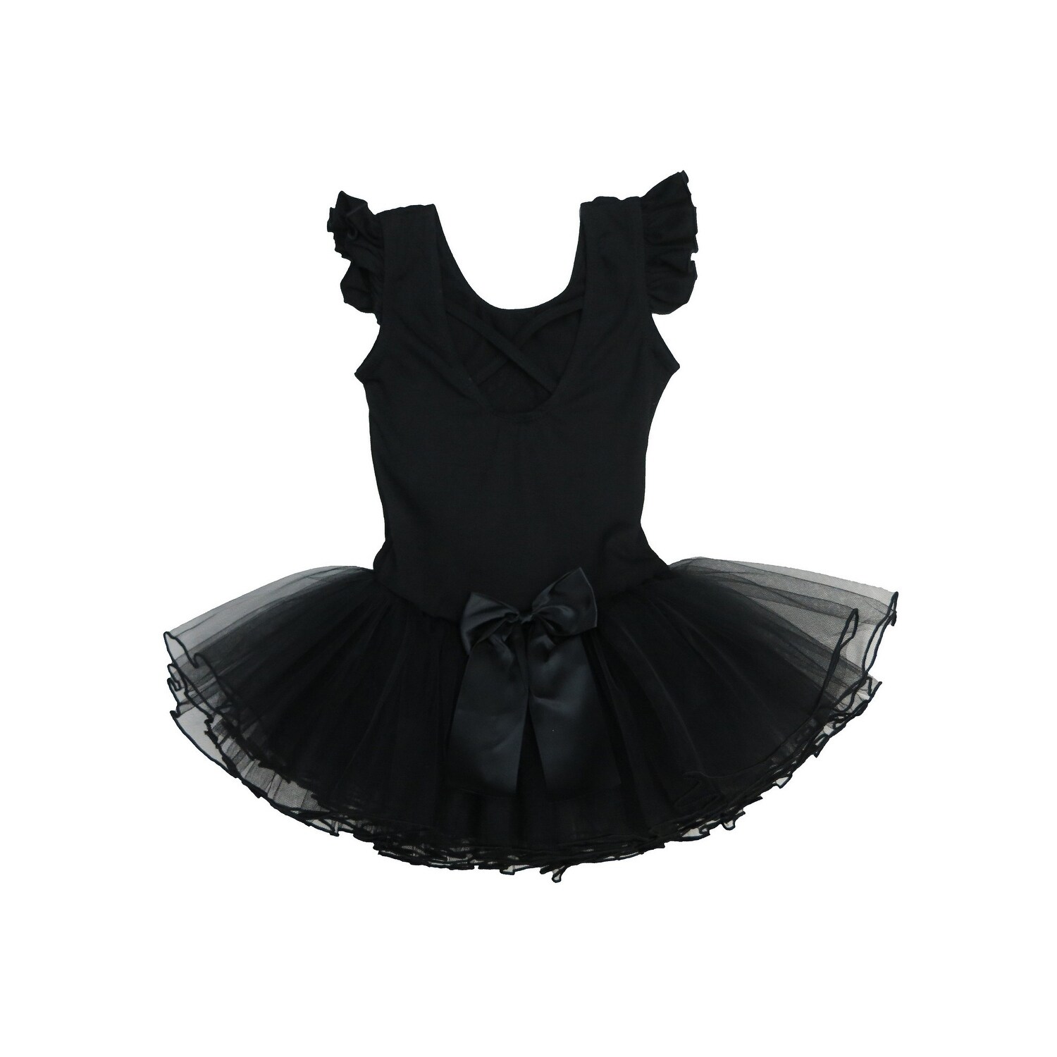 girls black glitter dress