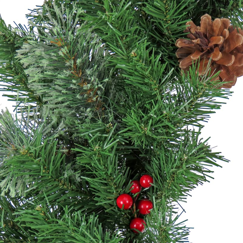 National Tree Company 30 in. Wreath with Pinecones and Red Berries - 30 in