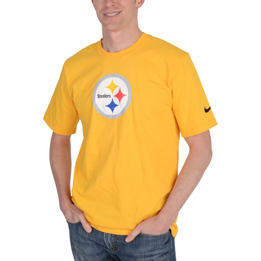 Shop Nike Men S Pittsburgh Steelers Nfl Fast Logo T Shirt Yellow Overstock 22615048