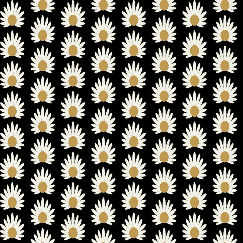 Scalamandre Black Fleur Peel & Stick Wallpaper