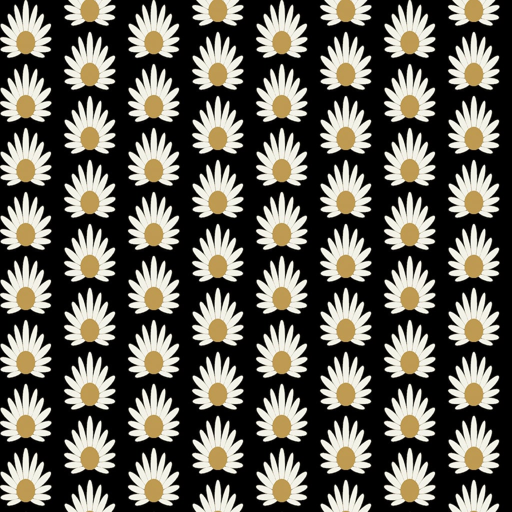 Scalamandre Black Fleur Peel & Stick Wallpaper