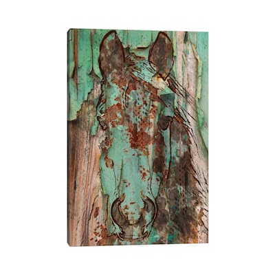 iCanvas "Green Horse" by Irena Orlov Canvas Print