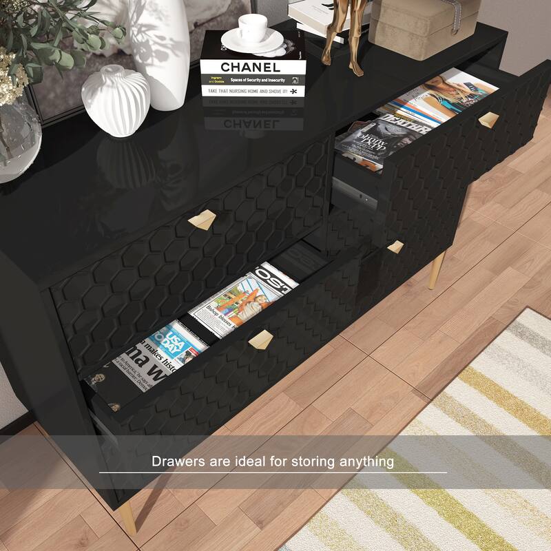 Morden Wood Furniture 6 Drawer Dresser Chest of Drawers Cabinet