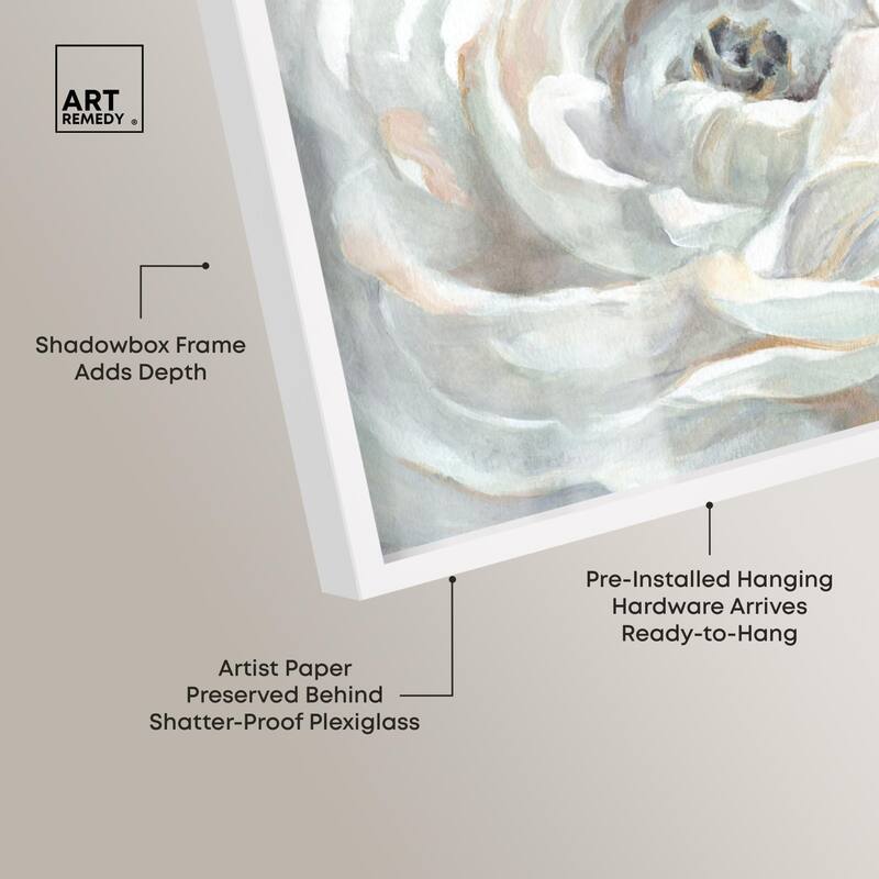 Powdery Peony Shadowbox by Art Remedy