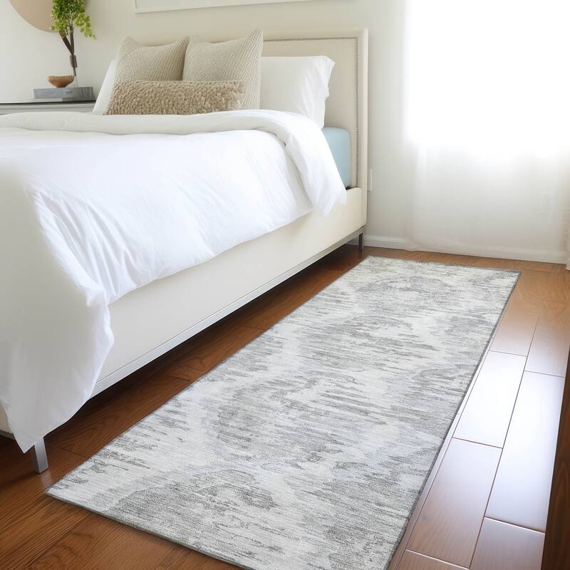 Machine Washable Indoor/ Outdoor Chantille Contemporary Abstract Rug