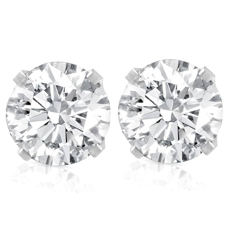 Platinum 2 Ct T.W. Certified Lab Grown Diamond Studs Screw Backs