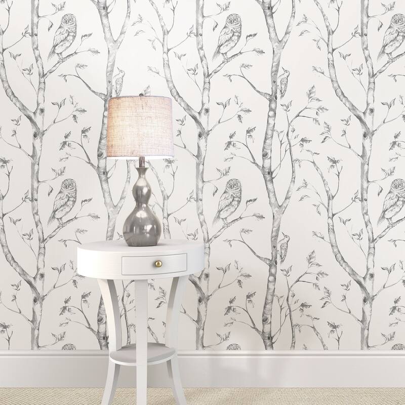 NuWallpaper Grey Woods Peel & Stick Wallpaper - 216in x 20.5in x 0.025in