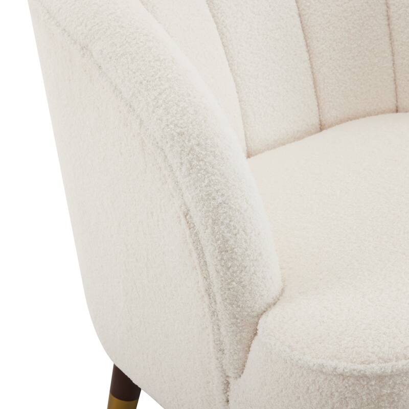 Dining Chair Velvet Upholstered Sofa Chair White Vanity Chair