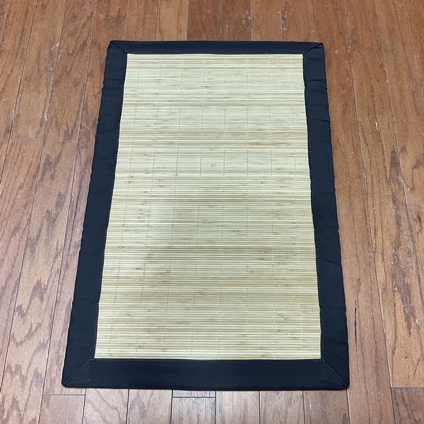 slide 2 of 4, HERAT ORIENTAL Handmade Natural Rayon Bamboo Rug - 1'8 x 2'8