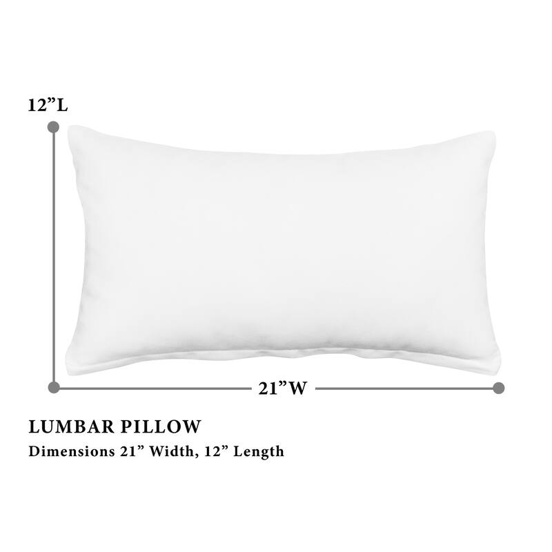 Textured Lumbar Toss Pillow (2-Pack) - 21" wide x 12" tall x 6" thick