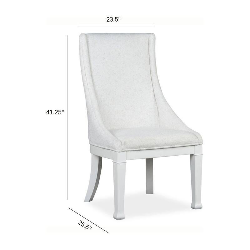 Magnussen Home Kingston Whisper White And Cerused Nutmeg Upholstered Host Chair Two Pack - 23.5''W x 25.5''D x 41.25''H