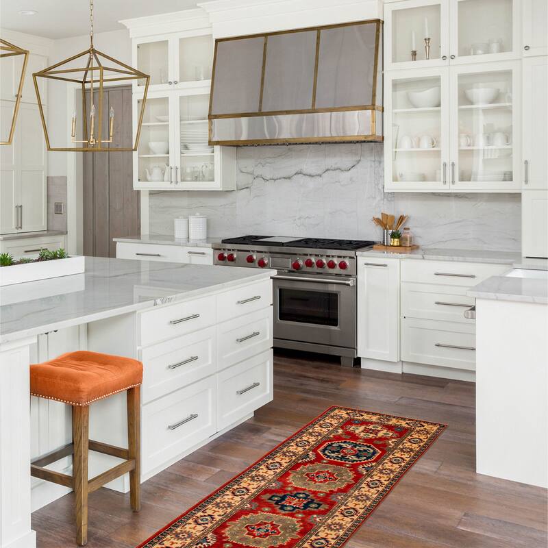 ECARPETGALLERY Hand-knotted Finest Ghazni Red Wool Rug - 2'7 x 9'11