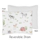 preview thumbnail 3 of 3, Farm Animals Collection Boy Girl 5-piece Toddler-size Comforter Set - Watercolor Farmhouse Lattice Horse Cow Sheep Pig