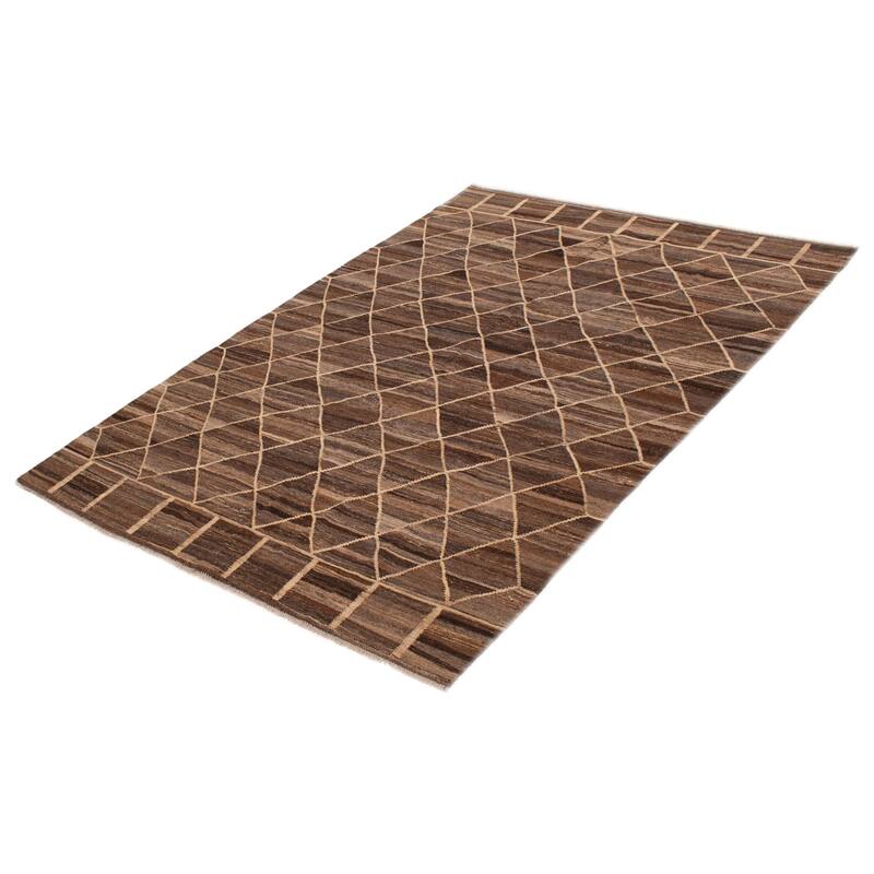 Sivas Brown Kilim 6'10" x 9'11" - 6'10 x 9'11