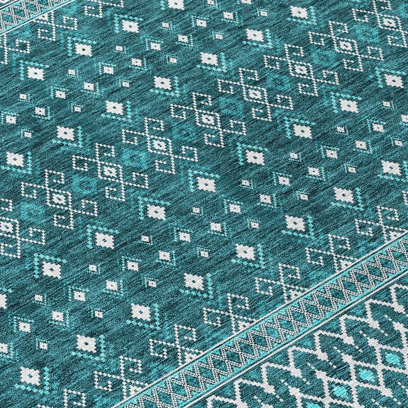 HomeRoots Tribal Transitional Rectangle Outdoor Rug