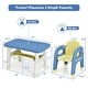 preview thumbnail 22 of 25, Kids Activity Table and Chair Set with Montessori Toys for Preschool and Kindergarten - 31" x 19.5" x 19.5"