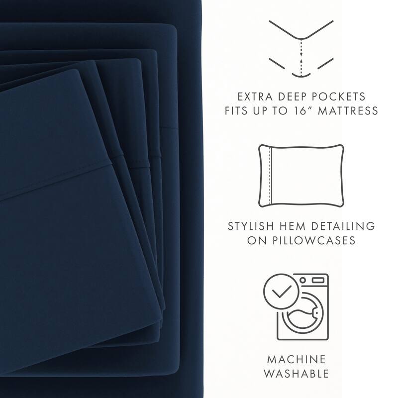 Soft Essentials Ultra-soft Deep Pocket 6-piece Microfiber Sheet Set