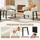 preview thumbnail 4 of 7, Yaheetech Corduroy Accent Chair with Solid Wood Legs for Living Room, Bedroom