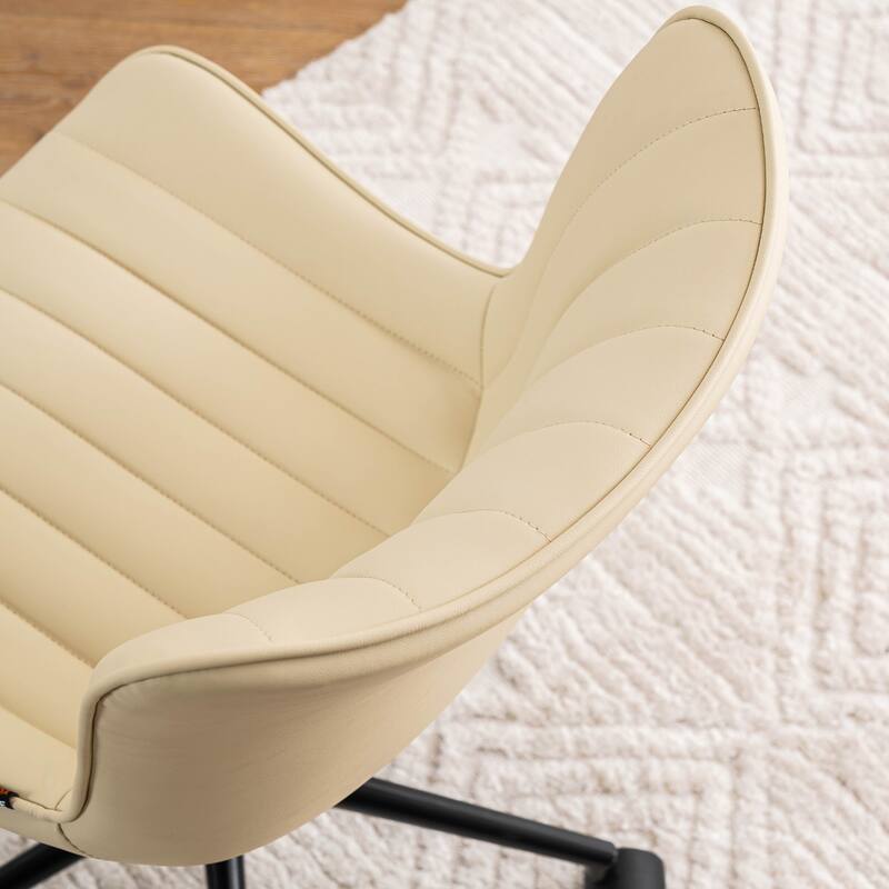 Ergonomic Office Chair Swivel Armless Desk Chair with Wheels