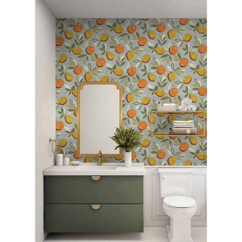 NextWall Fruit Toss Peel and Stick Wallpaper