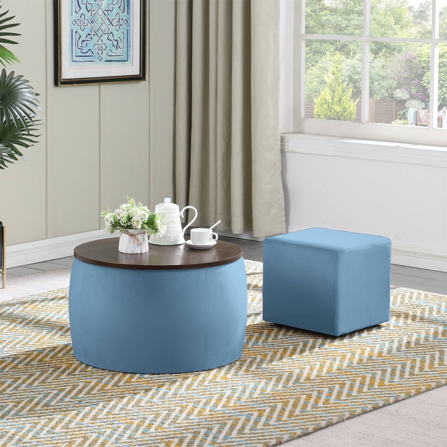 Ottoman coffee table 2025 combination