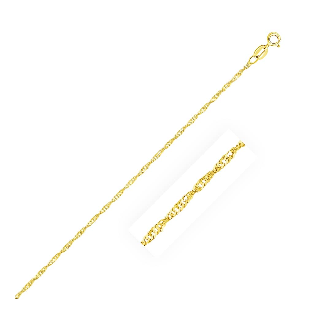 MayaMila 10k Yellow Gold Singapore Bracelet 1.5mm