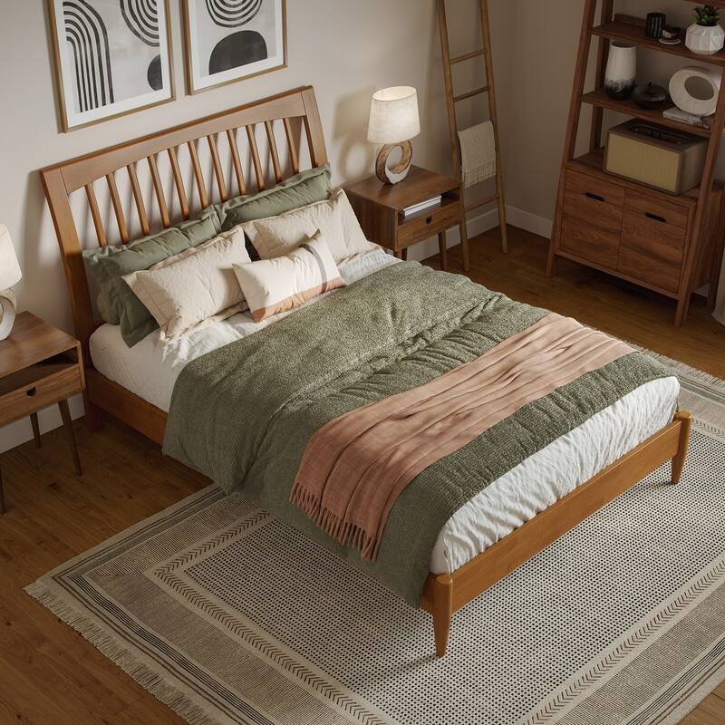 Orleans Solid Wood Low Profile Sleigh Platform Bed