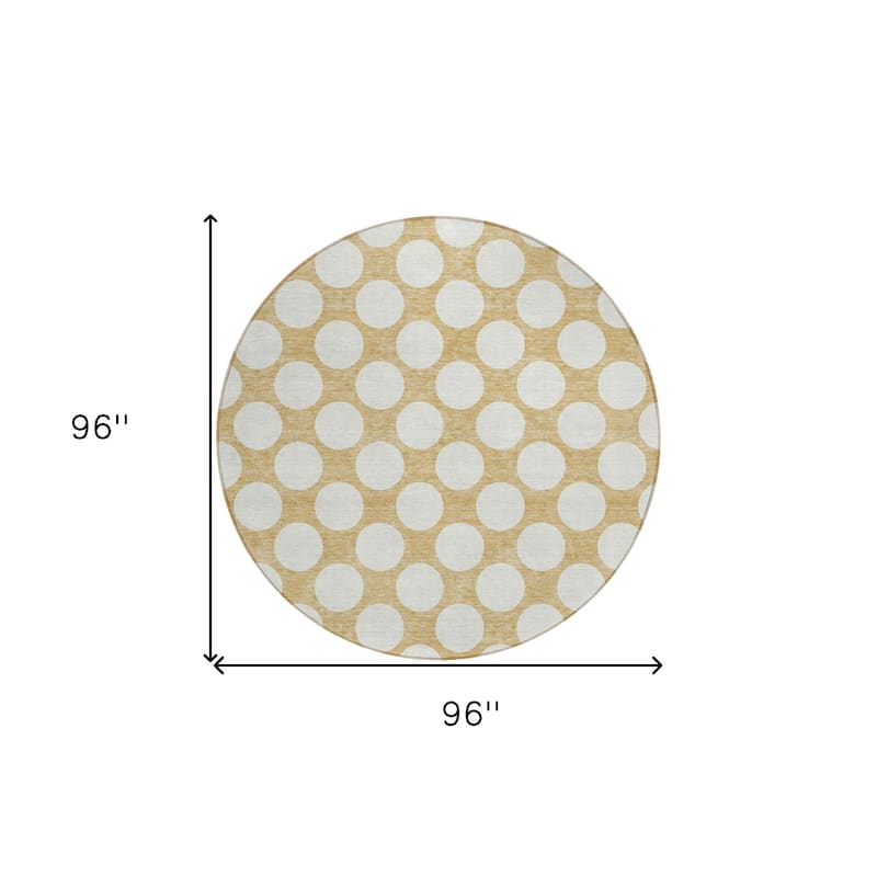 HomeRoots Polka Dot Transitional Rectangle Outdoor Rug