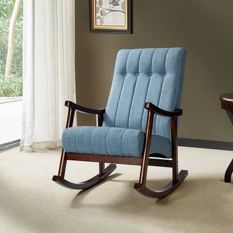Francisco Comfy Rocking Chair with Button Tufted Back by HULALA HOME