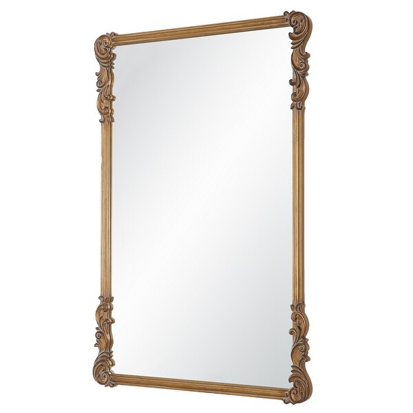 み*ぃ様 【早い者勝ち！】antique mirror 壁掛けゴールド アンティ Porch & Den Old World Antique Gold Decorative Wall Mirror - Bed