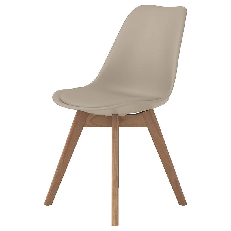 Padded Side Chair,Dining Chair with Wooden Legs (Set of 2)