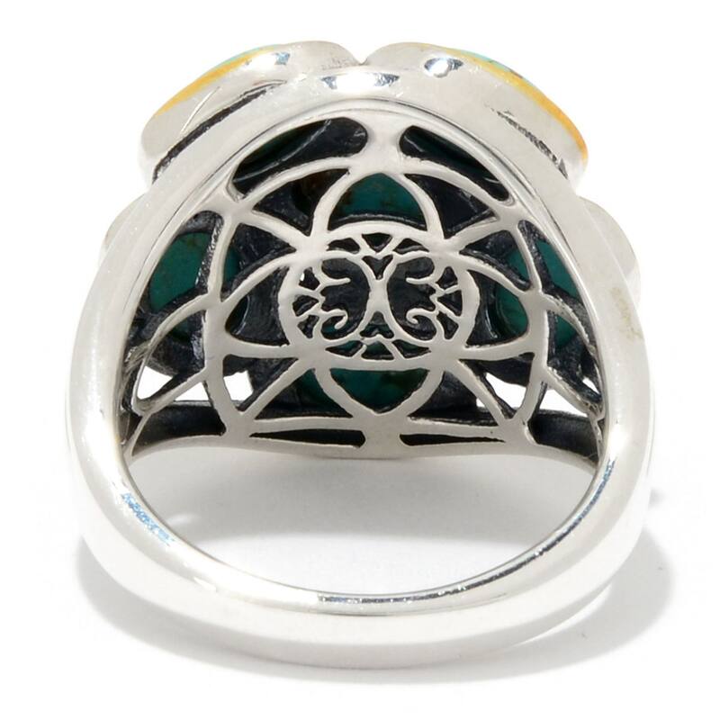 925 Sterling Silver Mine#8 Turquoise Ring