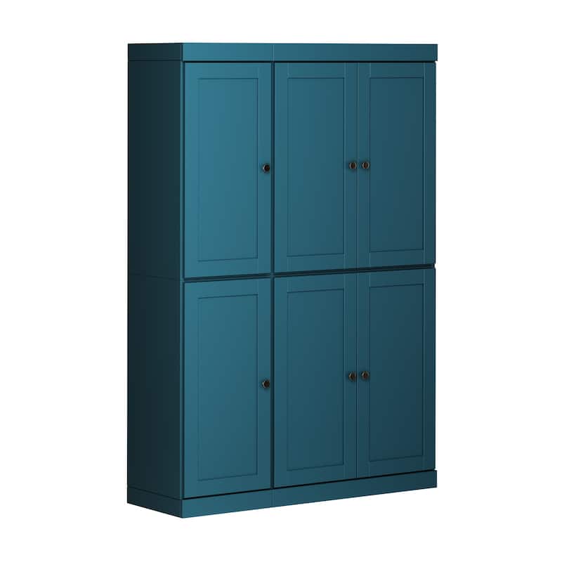 Palace Imports 100% Solid Wood 48.5" Pantry Cabinet with Shaker Doors and Adjustable Shelves
