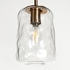 preview thumbnail 11 of 15, LALUZ Modern 5-Light Hand-blown Glass 41" W Chandelier Gun Black Gold Kitchen Island Light - W 41.3" x D 4.3" x H 24"