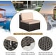 preview thumbnail 5 of 13, Homall 6 Pieces Patio Furniture Sets Outdoor Sectional Sofa All Weather PE Rattan Patio Conversation Set Manual Wicker Couch