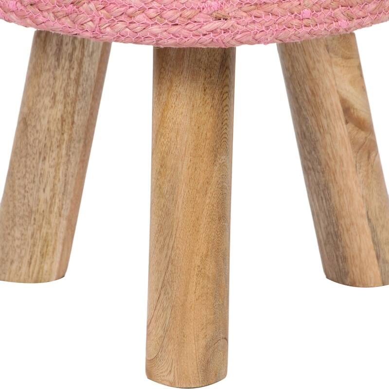 HERAT ORIENTAL Handmade Kilim Upholstered Round Stool
