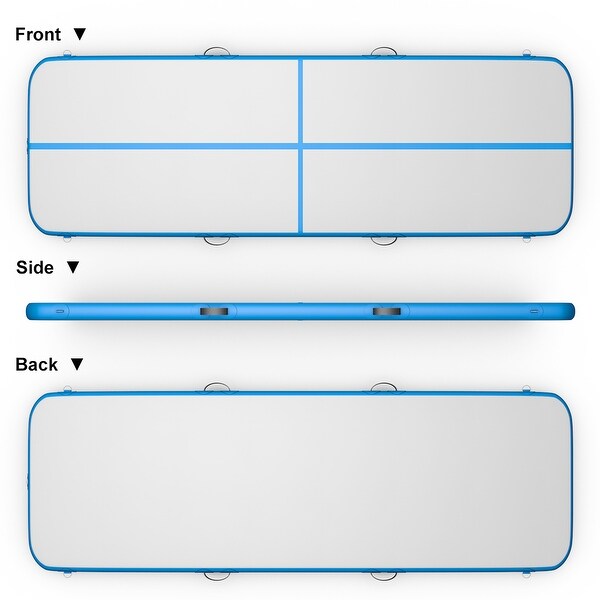 Costway air track inflatable gymnastics tumbling floor mats with pump on sale