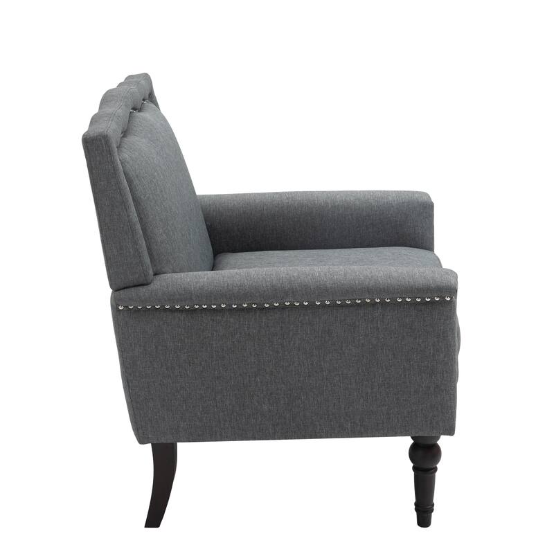 Upholstered Armchair with Nailhead Trims Accent Chair