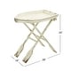preview thumbnail 15 of 24, White Wood Distressed Foldable Tray Top Boat Accent Table with Oar Leg