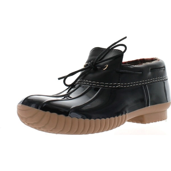Cape Robbin Muriel-2 Women's Duck Shoe Low Ankle With Tie Black