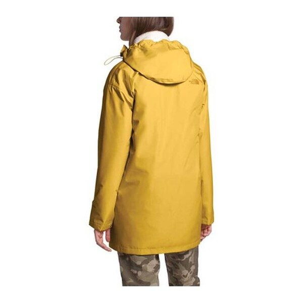 north face women's rain jacket yellow