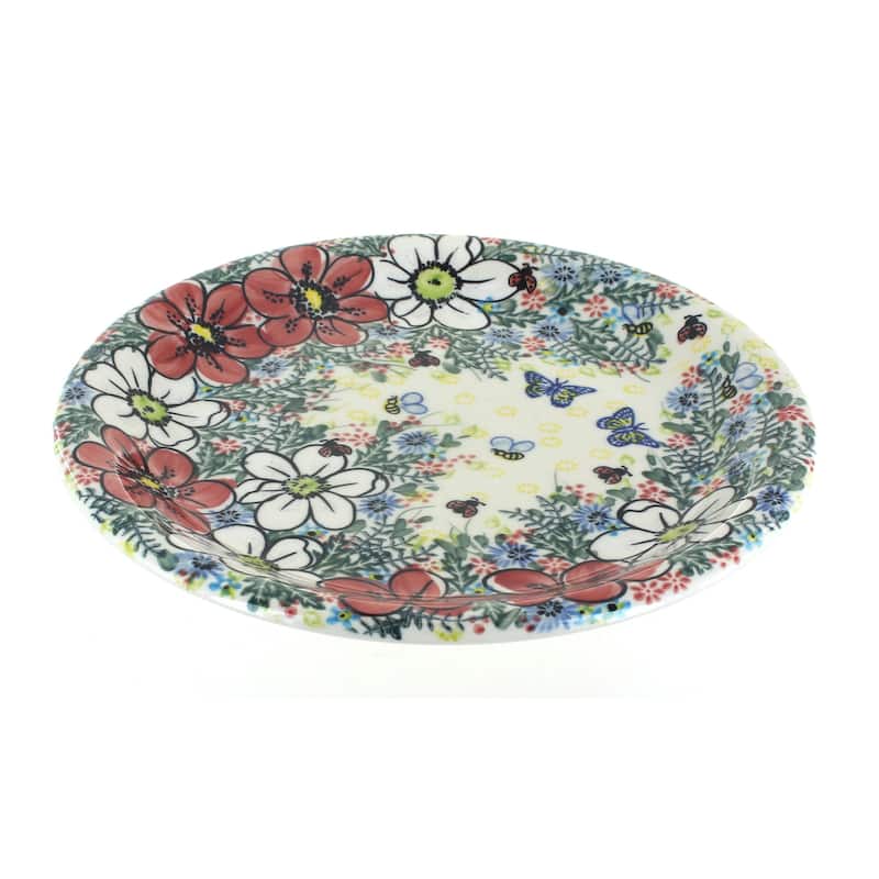 Blue Rose Polish Pottery Vena Dinner Plate