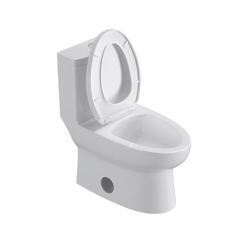 Alvana 28.4'' x 15.4'' DualFlush Elongated OnePiece Toilet 28