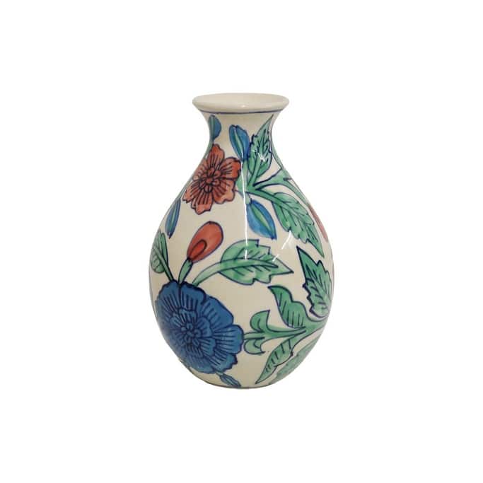 Home&Manor Ceramic Bottle Vase Multicolor
