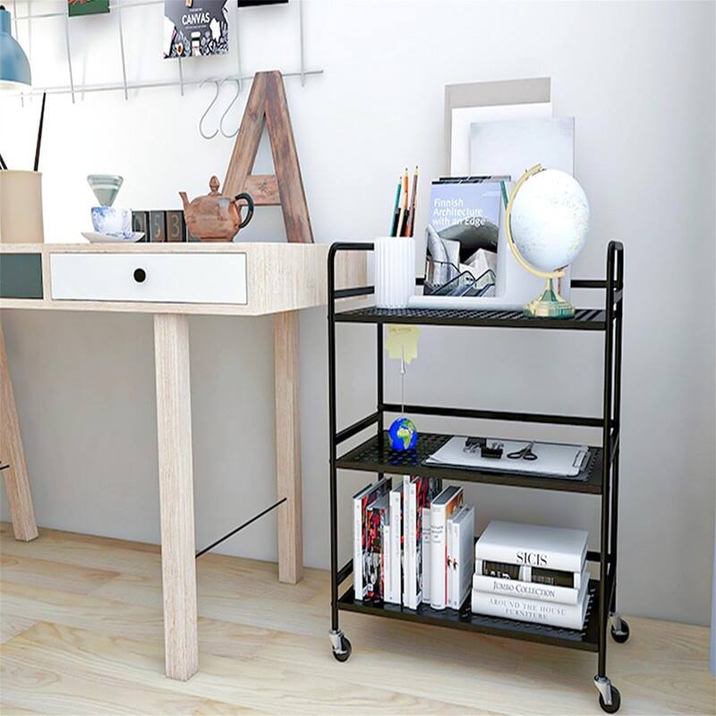 3 Tier Rolling Cart with Drawer - 11.81"D x 18.9"W x 29.53"H