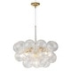 preview thumbnail 6 of 11, 6-Light Swirled Glass Cluster Globe Chandelier - Dimmable
