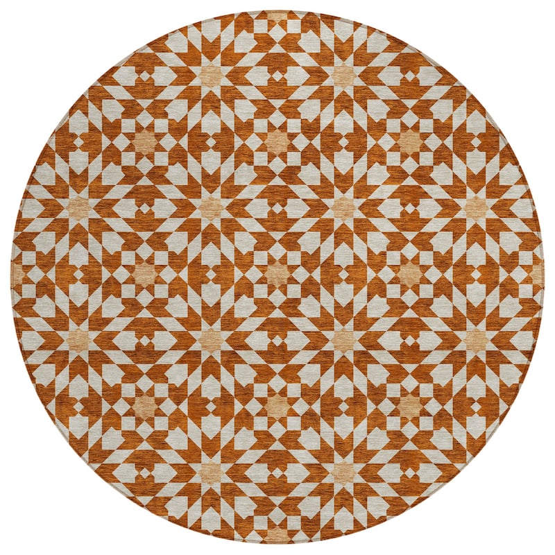 Machine Washable Indoor/ Outdoor Chantille Modern Boho Rug