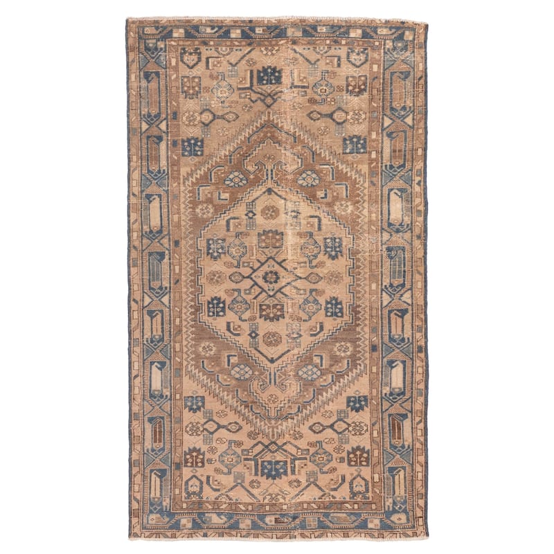 ECARPETGALLERY Hand-knotted Antalya Vintage Brown Wool Rug - 3'10 x 6'7