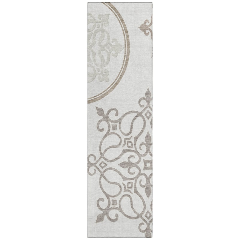 Machine Washable Indoor/ Outdoor Chantille Bold Medallion Rug