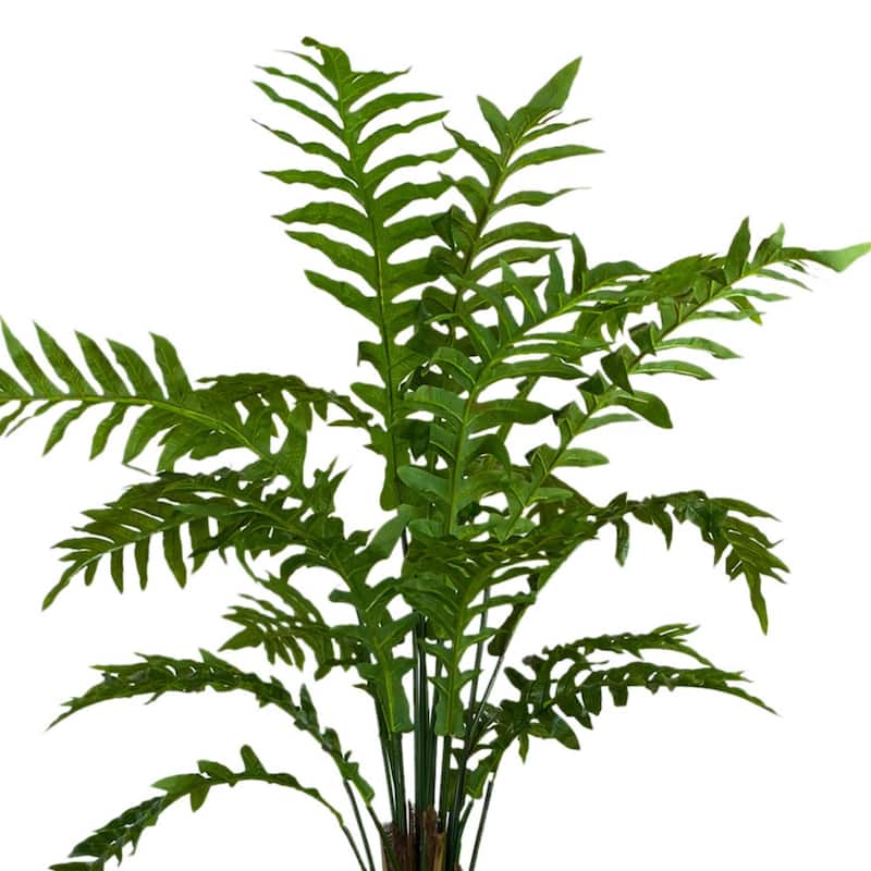 6 ft Fern Arrangement in a Tall Fiberstone Planter - Green